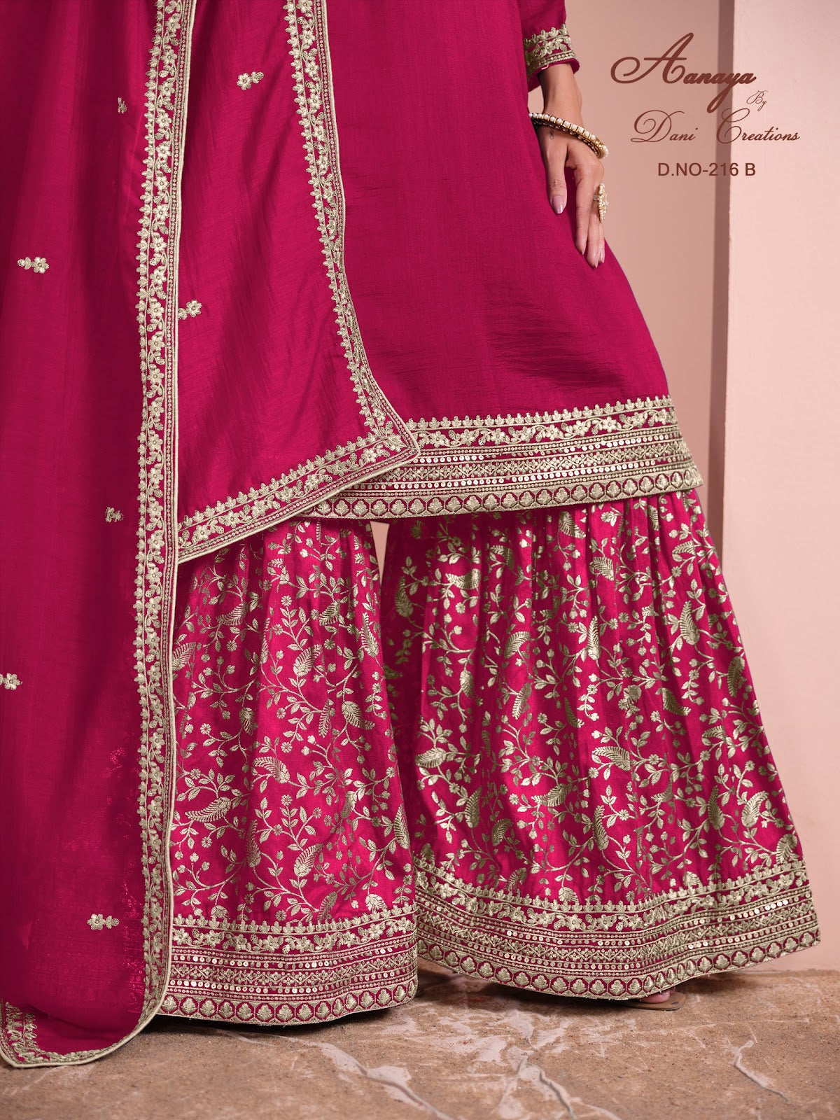 Vol 216 Dani Creation Aanaya Art Silk Sharara Style Suits Manufacturer India