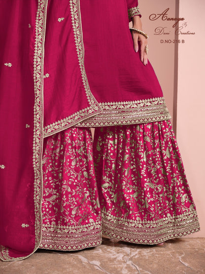 Vol 216 Dani Creation Aanaya Art Silk Sharara Style Suits Manufacturer India