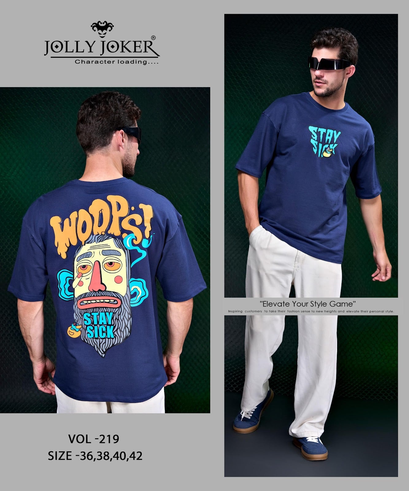 Vol 219 Jolly Joker Cotton Looper Mens Tshirts Wholesaler Ahmedabad