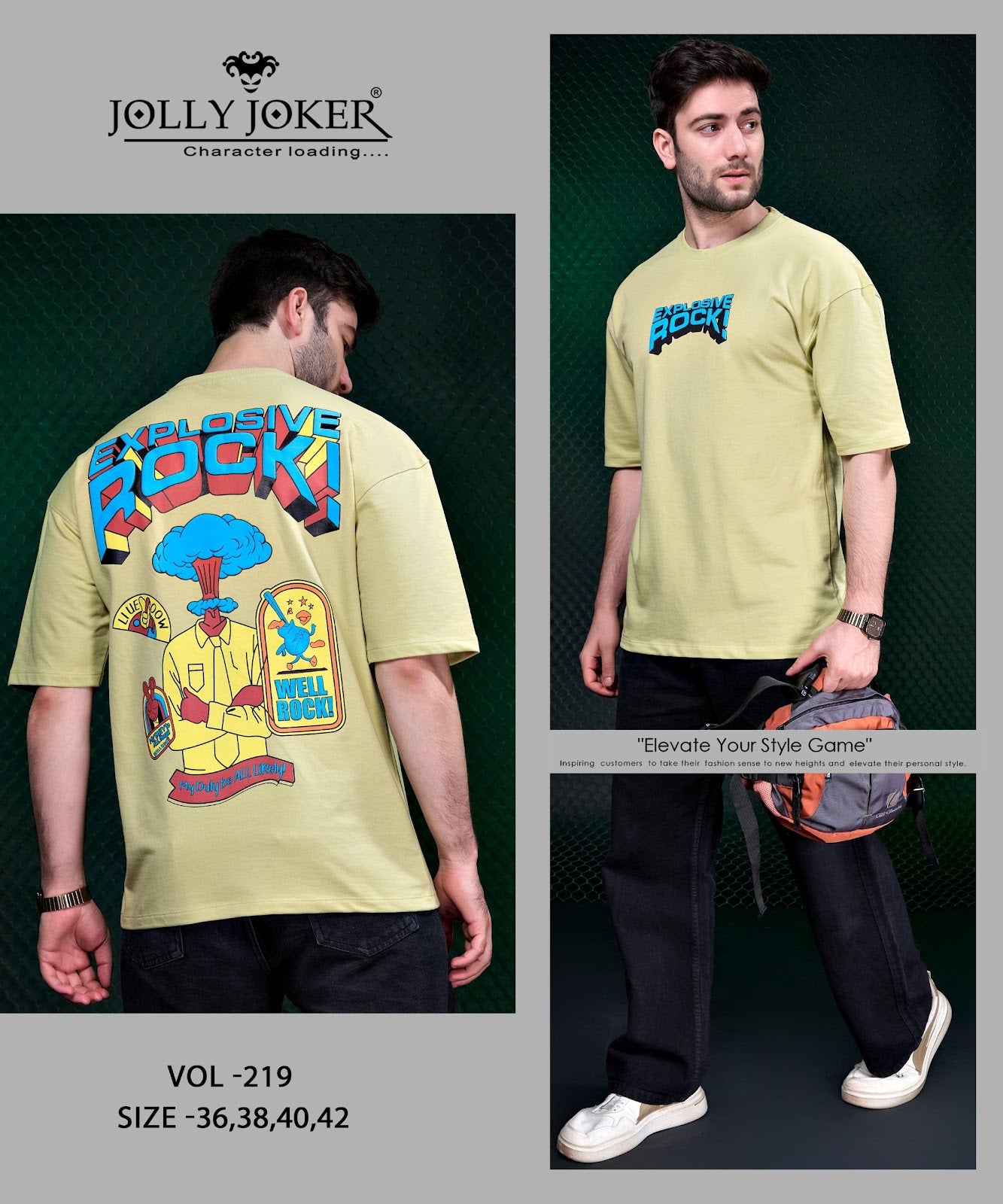 Vol 219 Jolly Joker Cotton Looper Mens Tshirts Wholesaler Ahmedabad