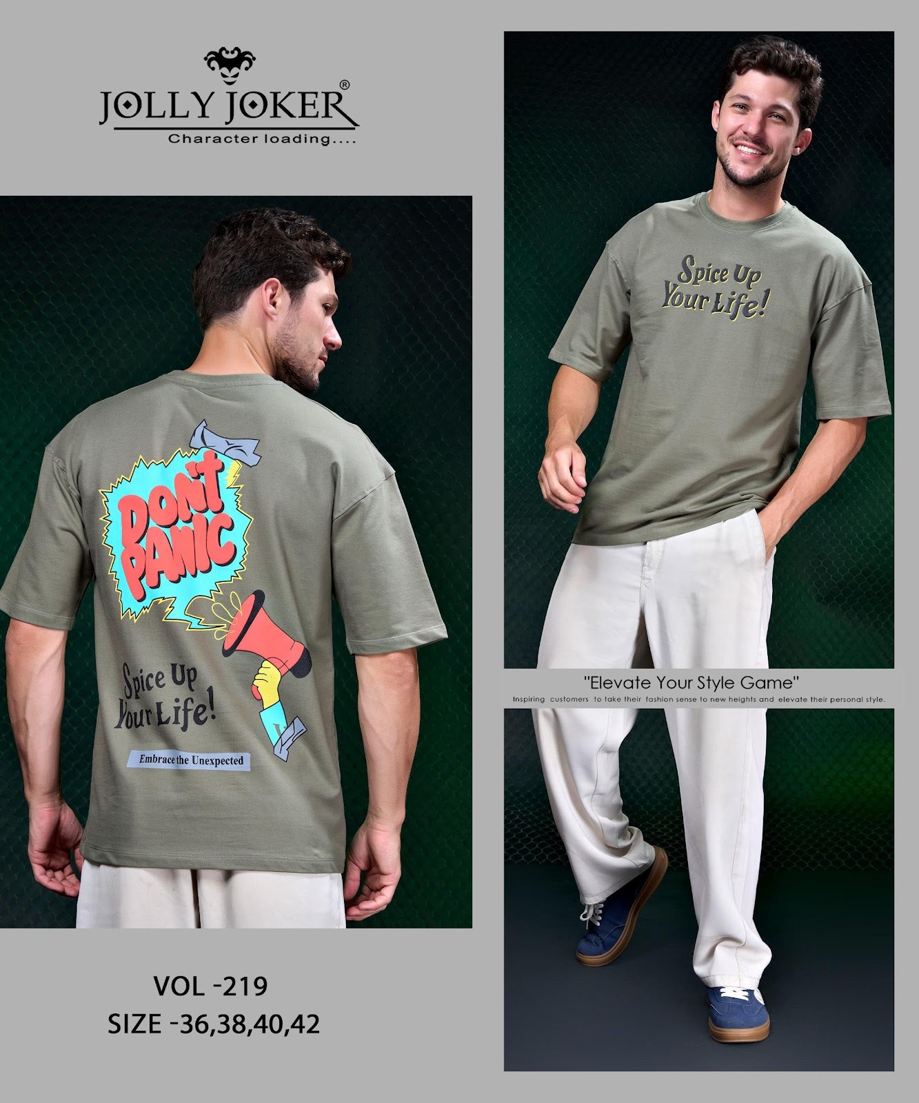 Vol 219 Jolly Joker Cotton Looper Mens Tshirts Wholesaler Ahmedabad