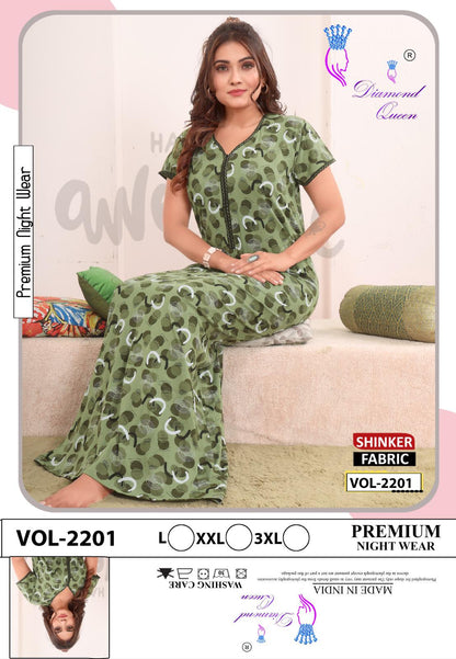 Vol 2201 Diamond Queen Sinker Night Gowns Exporter India