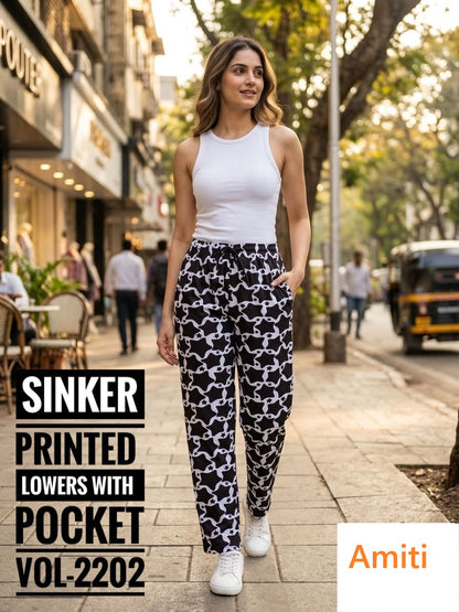 Vol 2202 Hosiery Amiti Sinker Women Night Lower Exporter Ahmedabad