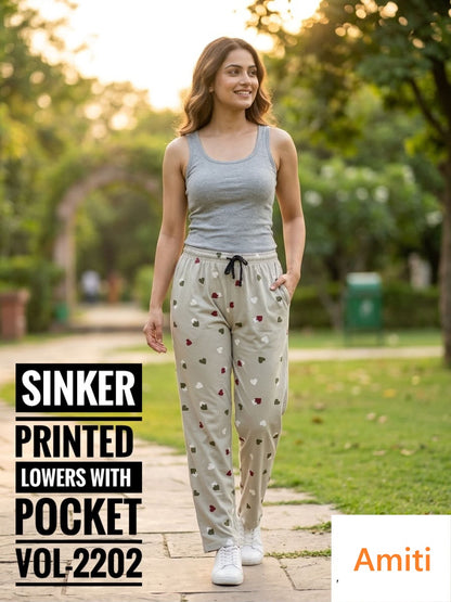 Vol 2202 Hosiery Amiti Sinker Women Night Lower Exporter Ahmedabad