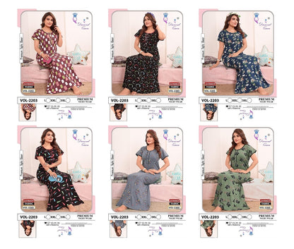 Vol 2203 Diamond Queen Sinker Night Gowns Wholesaler