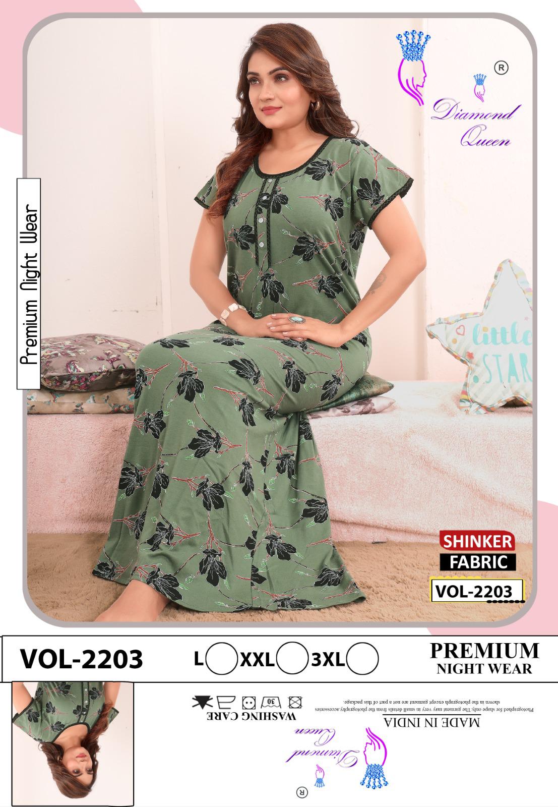 Vol 2203 Diamond Queen Sinker Night Gowns Wholesaler