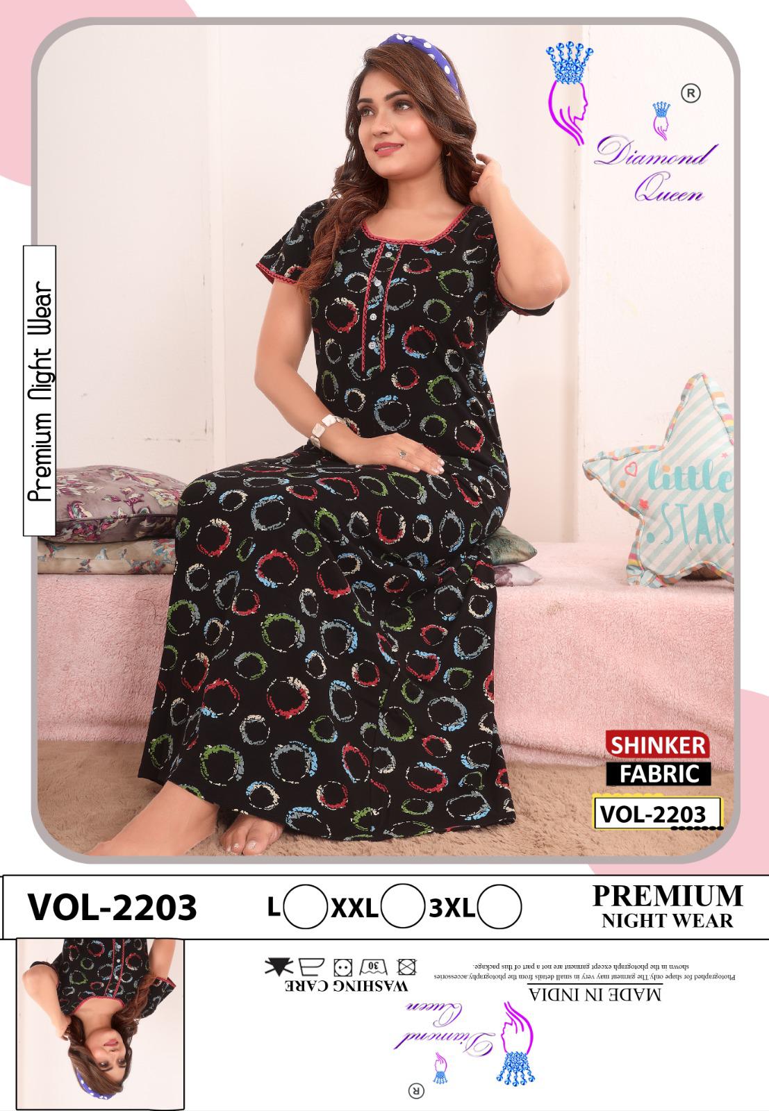 Vol 2203 Diamond Queen Sinker Night Gowns Wholesaler