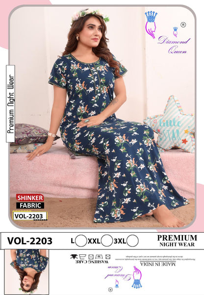 Vol 2203 Diamond Queen Sinker Night Gowns Wholesaler