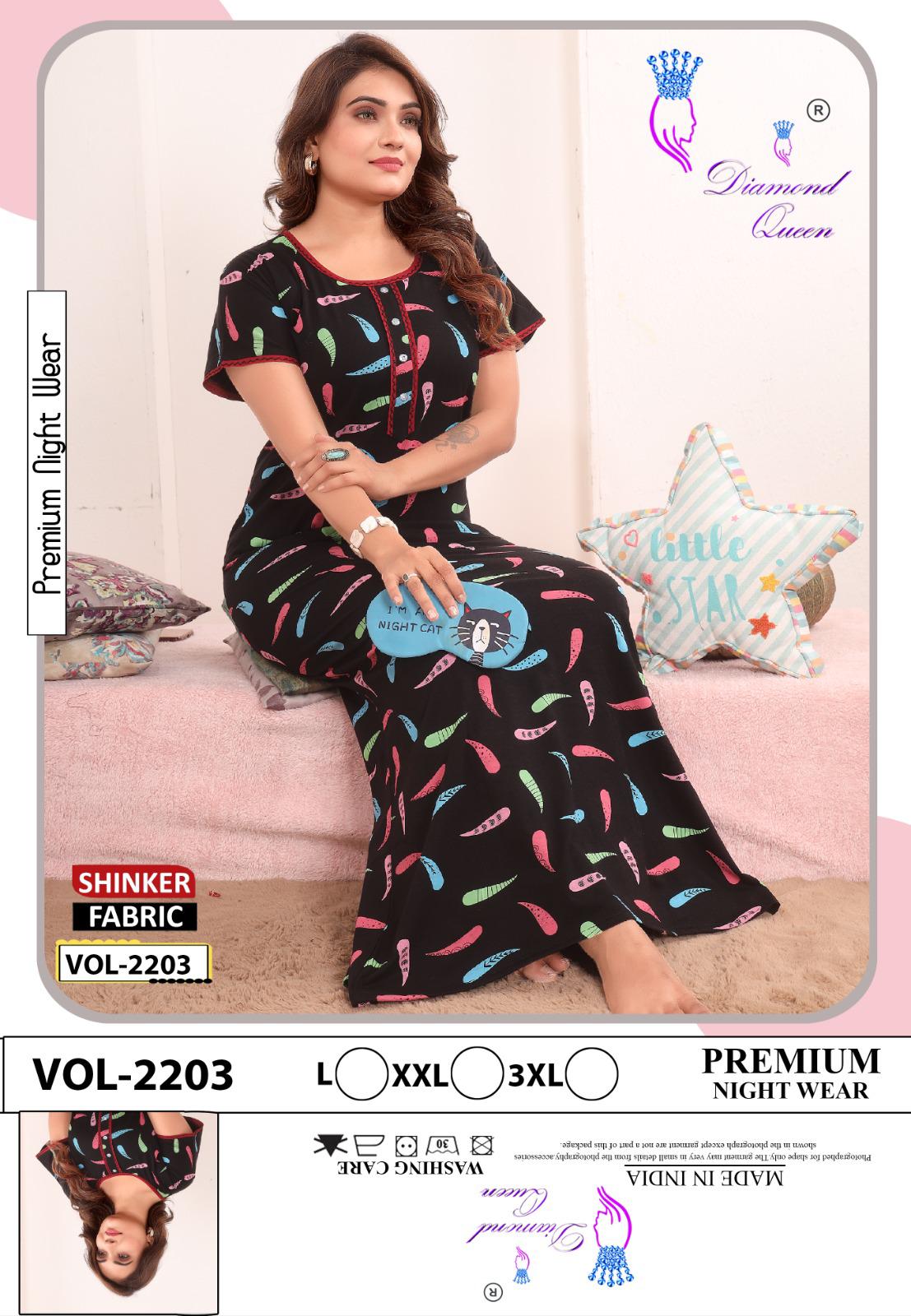 Vol 2203 Diamond Queen Sinker Night Gowns Wholesaler