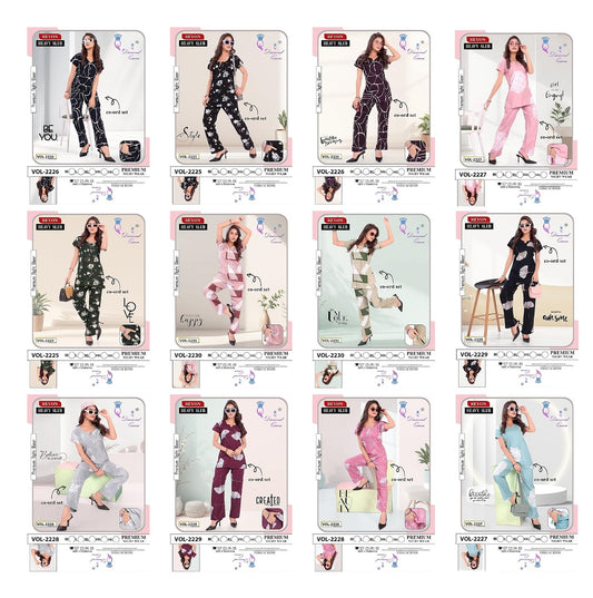 Vol 2225-2230 Diamond Queen Reyon Co Ord Set Manufacturer Ahmedabad