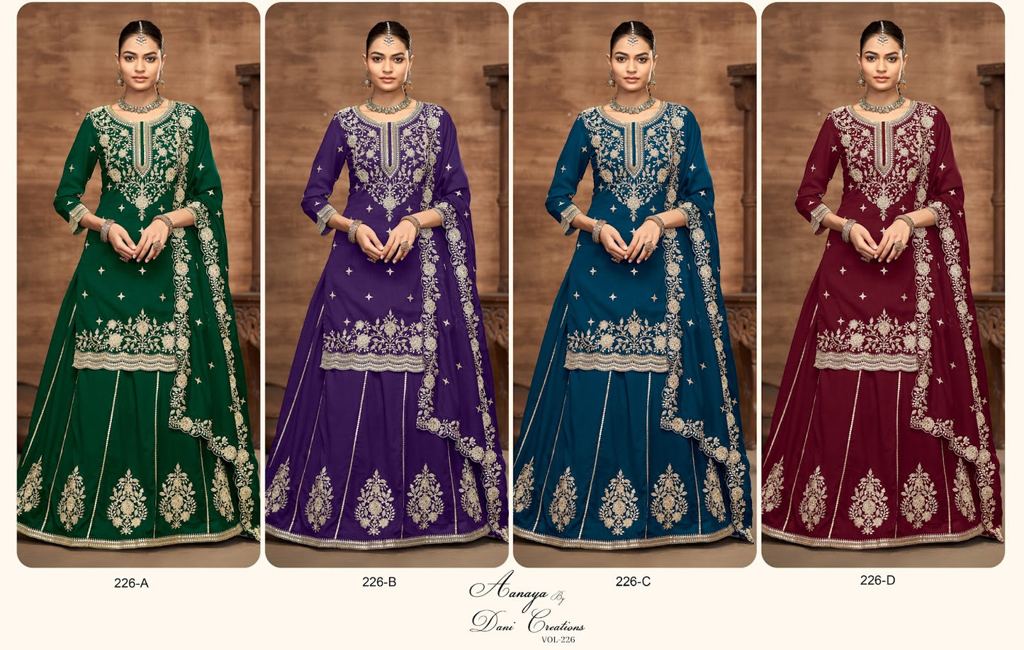 Vol 226 Aanaya Dani Creation Vichitra Silk Lehenga Style Suits Manufacturer