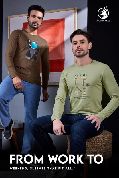 Vol 227 Aquaa Tees Cotton Looper Mens Tshirts Supplier India