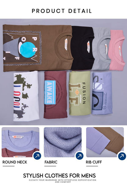 Vol 227 Aquaa Tees Cotton Looper Mens Tshirts Supplier India