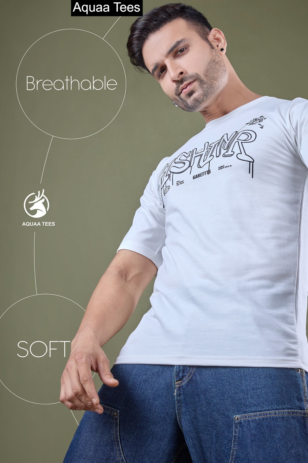 Vol 230 Aquaa Tees Cotton Looper Mens Tshirts Wholesaler Gujarat