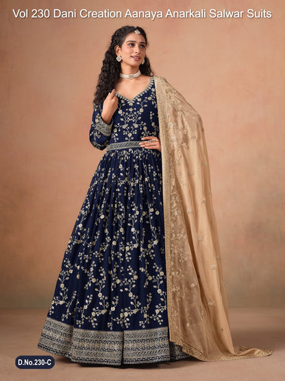 Vol 230 Dani Creation Aanaya Fox Georgette Anarkali Salwar Suits Wholesaler India