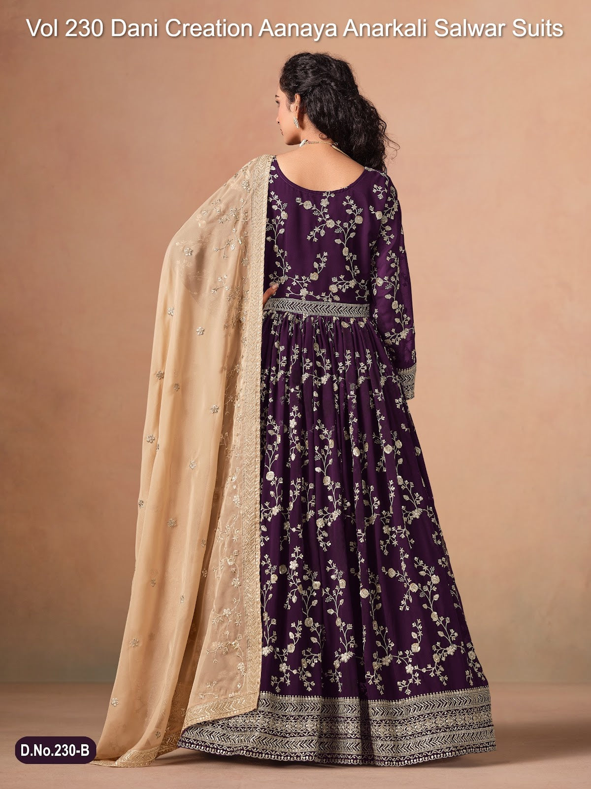 Vol 230 Dani Creation Aanaya Fox Georgette Anarkali Salwar Suits Wholesaler India