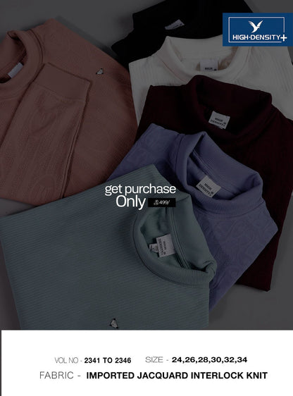 Vol 2341 To 2346 High Density Jacquard Knit Boys Tshirt Wholesale