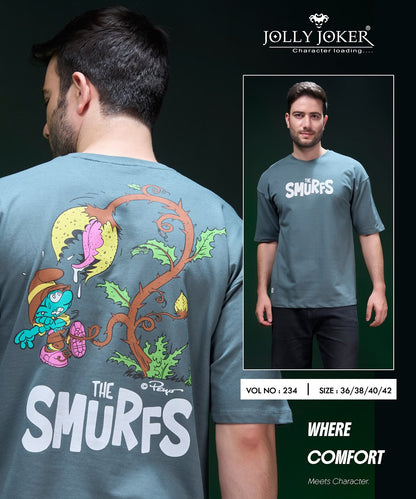 Vol 234 Drop Shoulder Jolly Joker Cotton Looper Mens Tshirts Wholesale Price