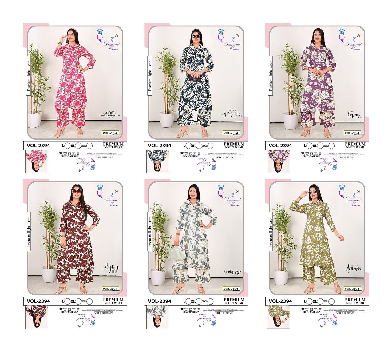 Vol 2394 Diamond Queen Rayon Co Ord Set Exporter Ahmedabad