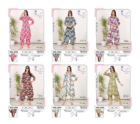 Vol 2394 Diamond Queen Rayon Co Ord Set Exporter Ahmedabad