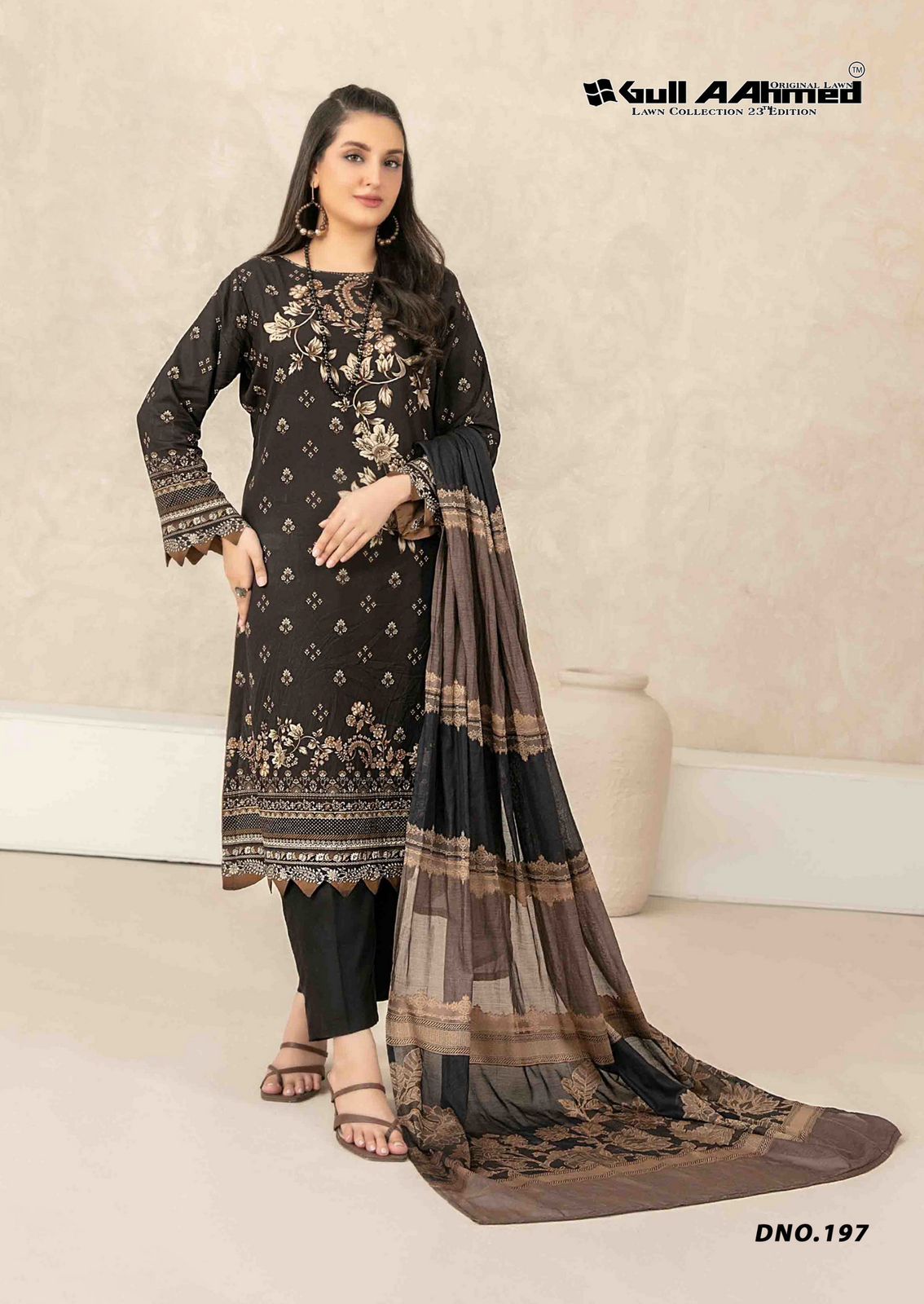 Vol 23 Lawn Collection Gul Ahmed Karachi Salwar Suits Supplier Ahmedabad