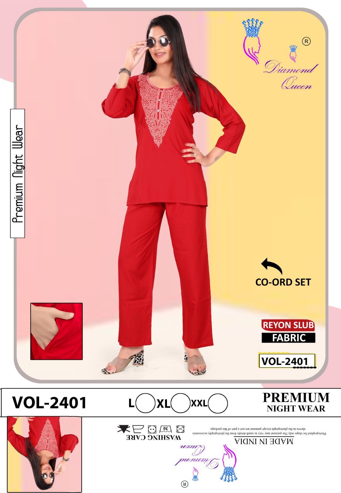 Vol 2401 Diamond Queen Reyon Co Ord Set Wholesale Price