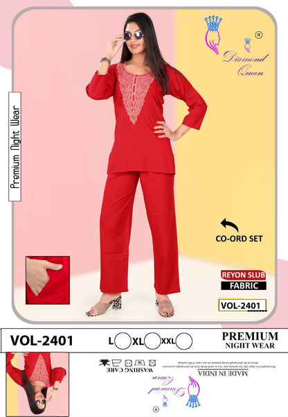 Vol 2401 Diamond Queen Reyon Co Ord Set Wholesale Price