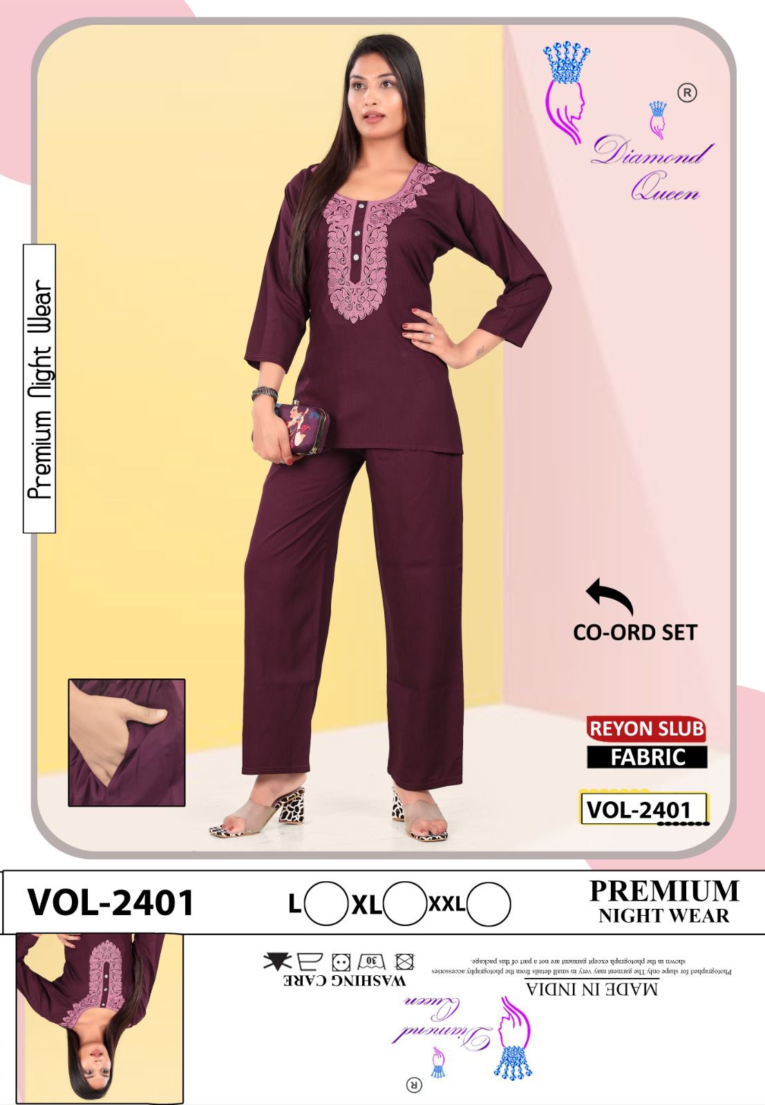 Vol 2401 Diamond Queen Reyon Co Ord Set Wholesale Price