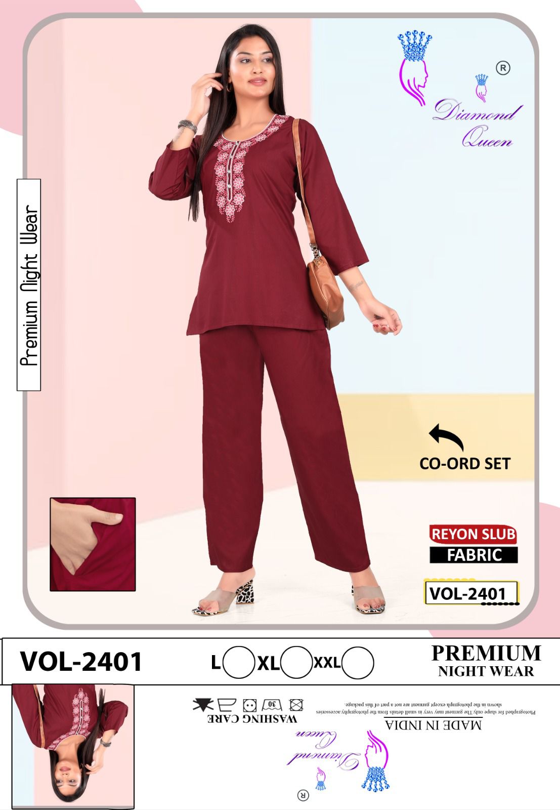 Vol 2401 Diamond Queen Reyon Co Ord Set Wholesale Price