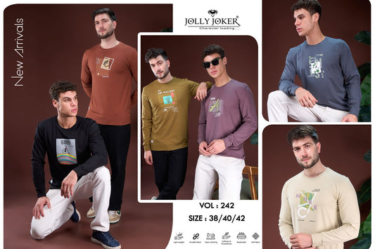 Vol 242 Jolly Joker Cotton Looper Mens Tshirts Wholesaler India