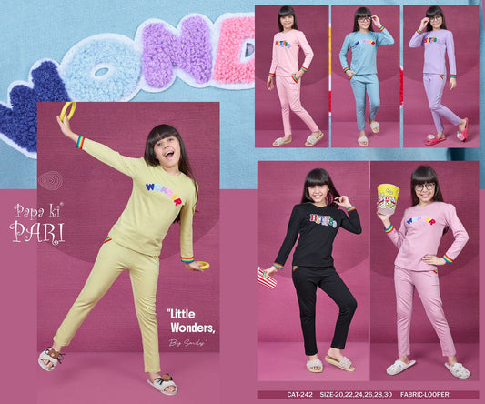 Vol 242 Papa Ki Pari Cotton Looper Girls Pant Set Manufacturer Gujarat