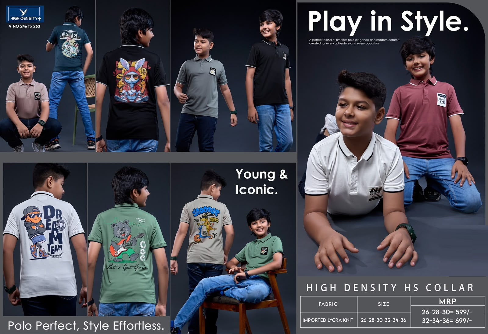 Vol 246 To 253 High Density Tencil Lycra Boys Tshirt Wholesale Price