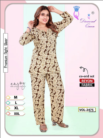 Vol 2475 Diamond Queen Reyon Co Ord Set Supplier