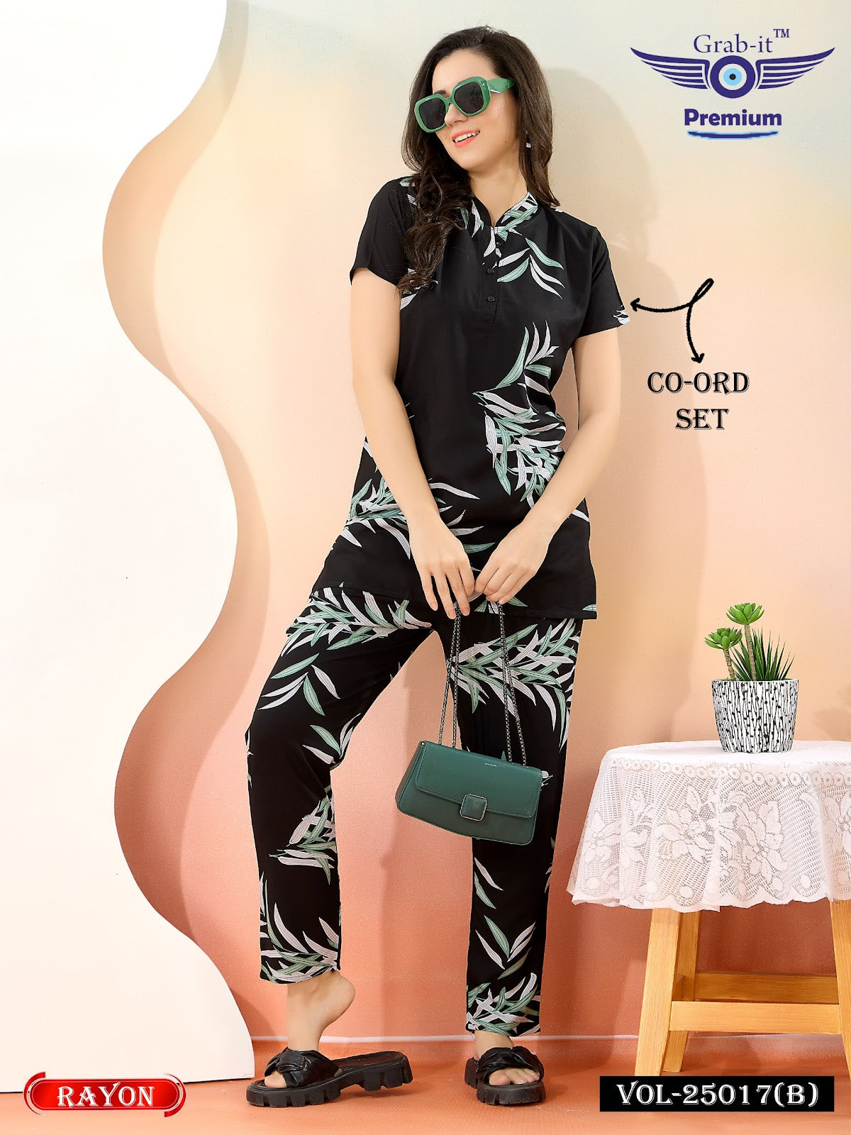 Vol 25017 B Grab It Rayon Co Ord Set Supplier Ahmedabad