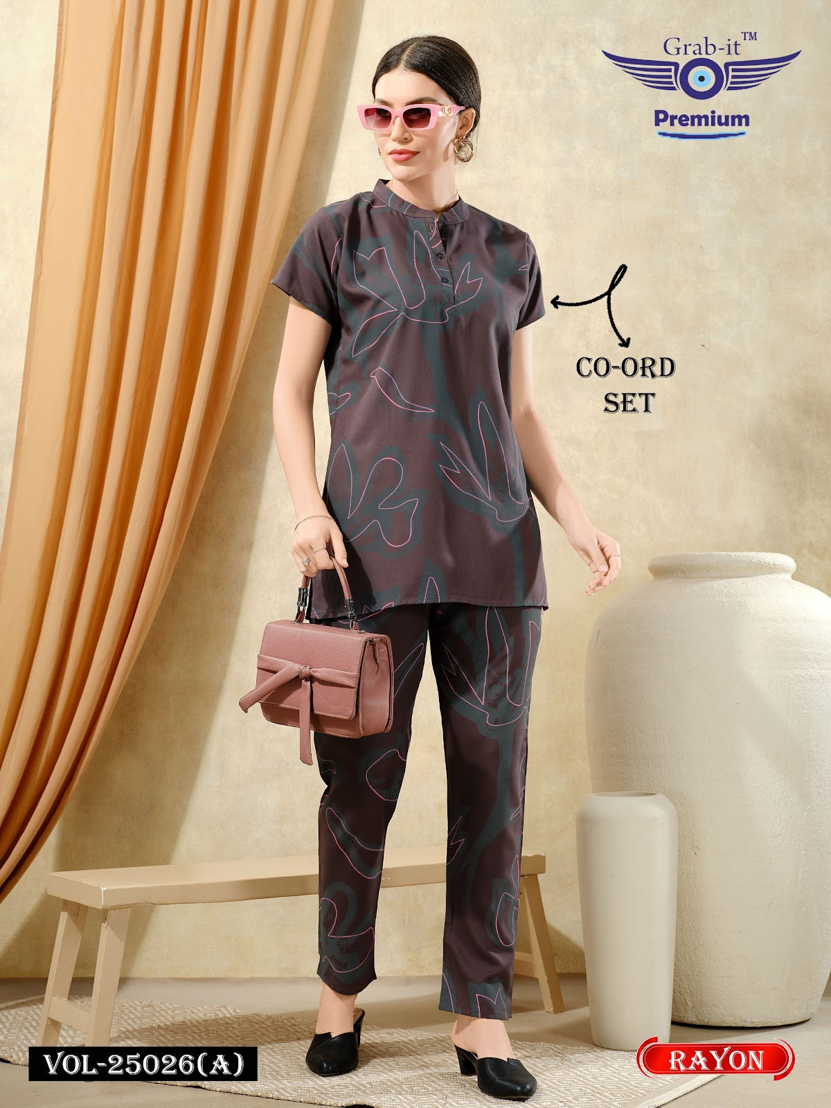 Vol 25026 A Grab It Rayon Co Ord Set Exporter Ahmedabad