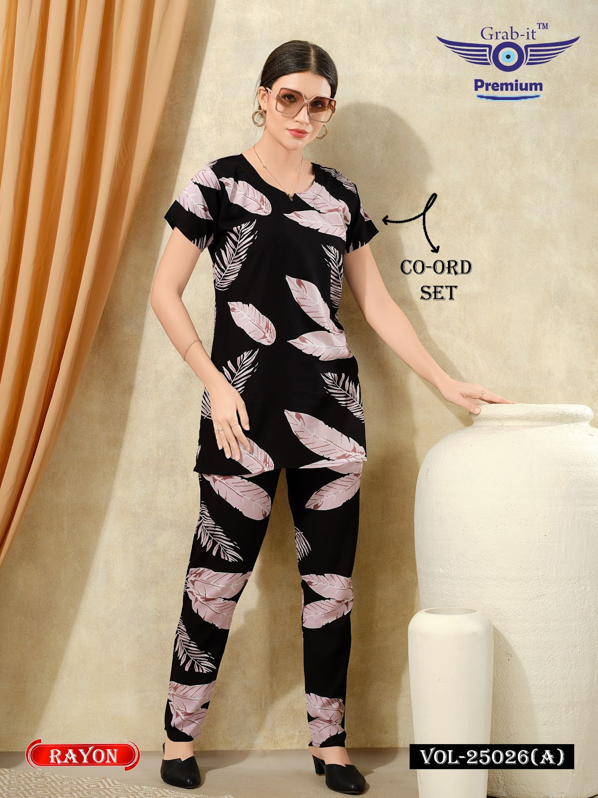 Vol 25026 A Grab It Rayon Co Ord Set Exporter Ahmedabad