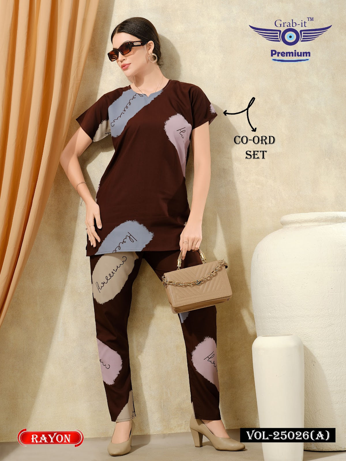 Vol 25026 A Grab It Rayon Co Ord Set Exporter Ahmedabad