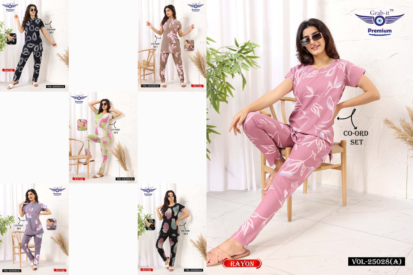 Vol 25028 A Grab It Rayon Co Ord Set Manufacturer Ahmedabad