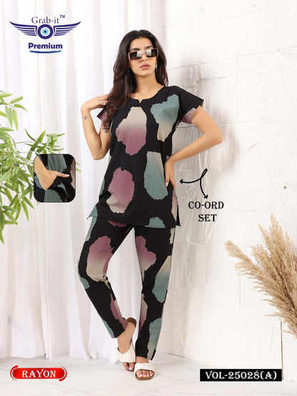 Vol 25028 A Grab It Rayon Co Ord Set Manufacturer Ahmedabad