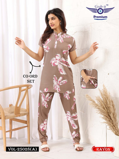 Vol 25028 A Grab It Rayon Co Ord Set Manufacturer Ahmedabad
