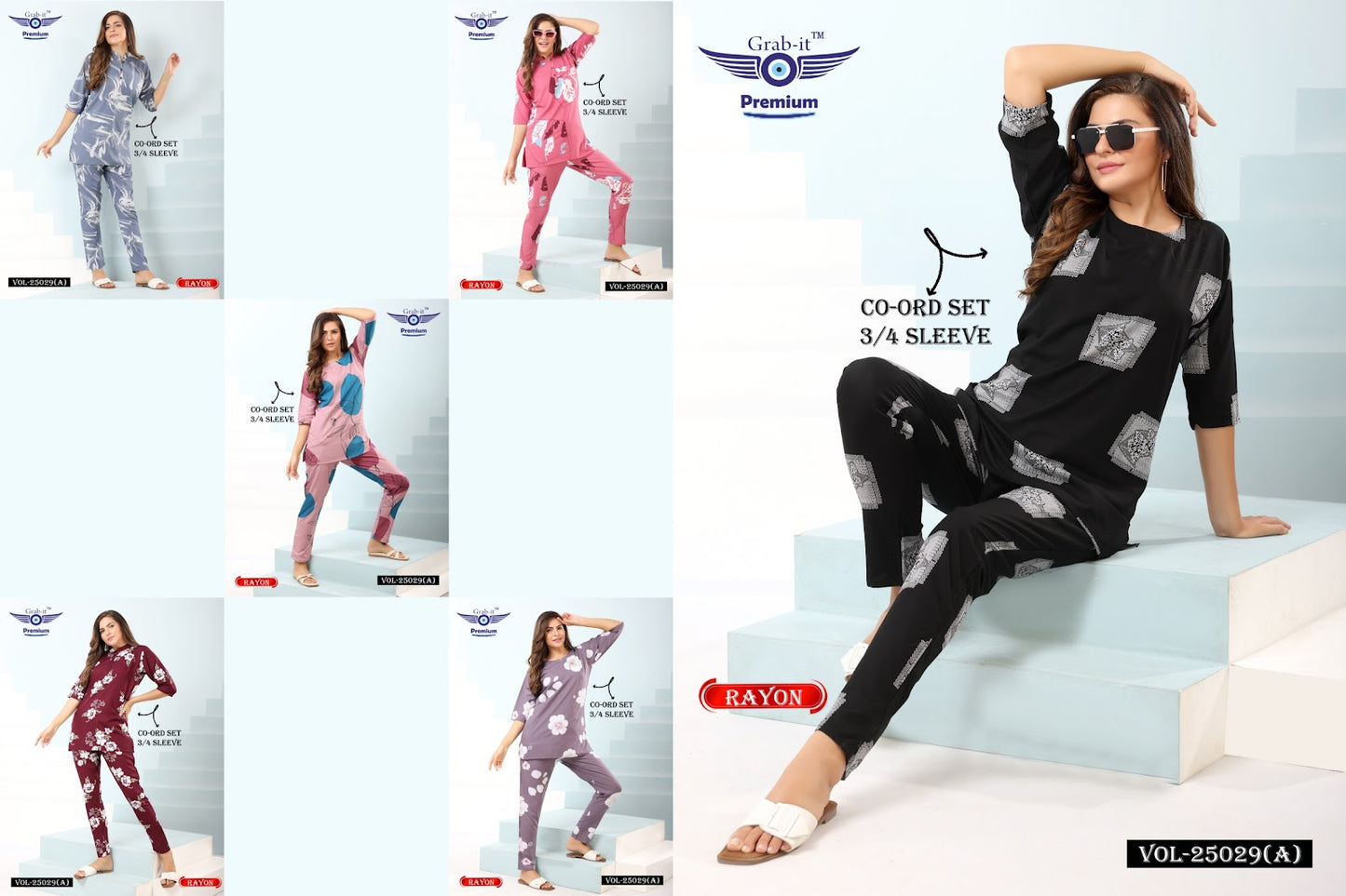 Vol 25029 A Grab It Rayon Co Ord Set Wholesale Price