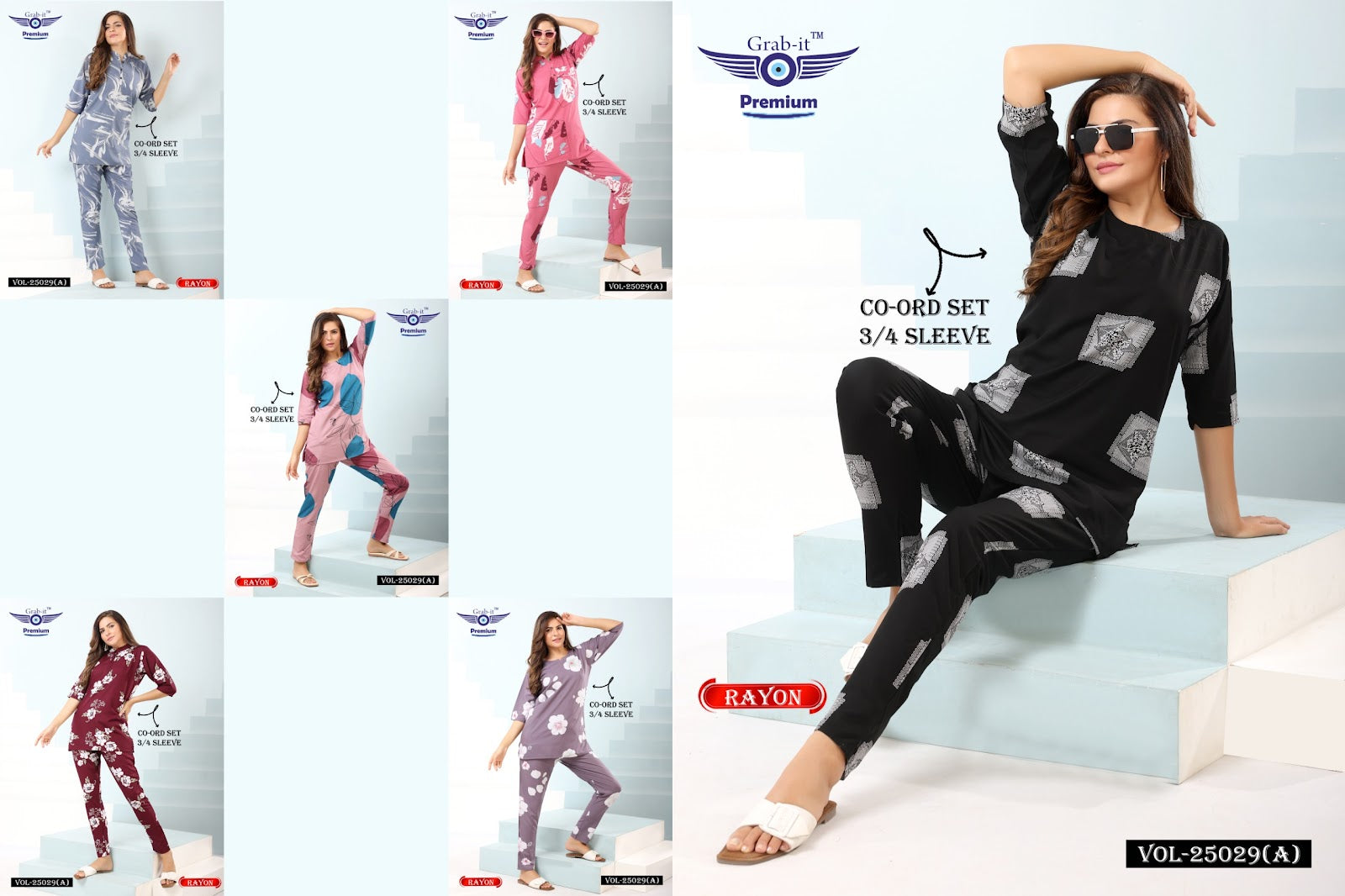 Vol 25029 A Grab It Rayon Co Ord Set Wholesale Price