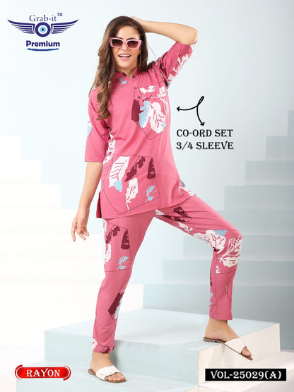 Vol 25029 A Grab It Rayon Co Ord Set Wholesale Price