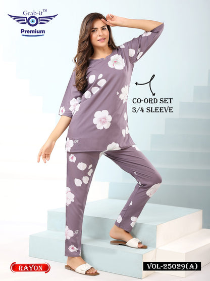 Vol 25029 A Grab It Rayon Co Ord Set Wholesale Price