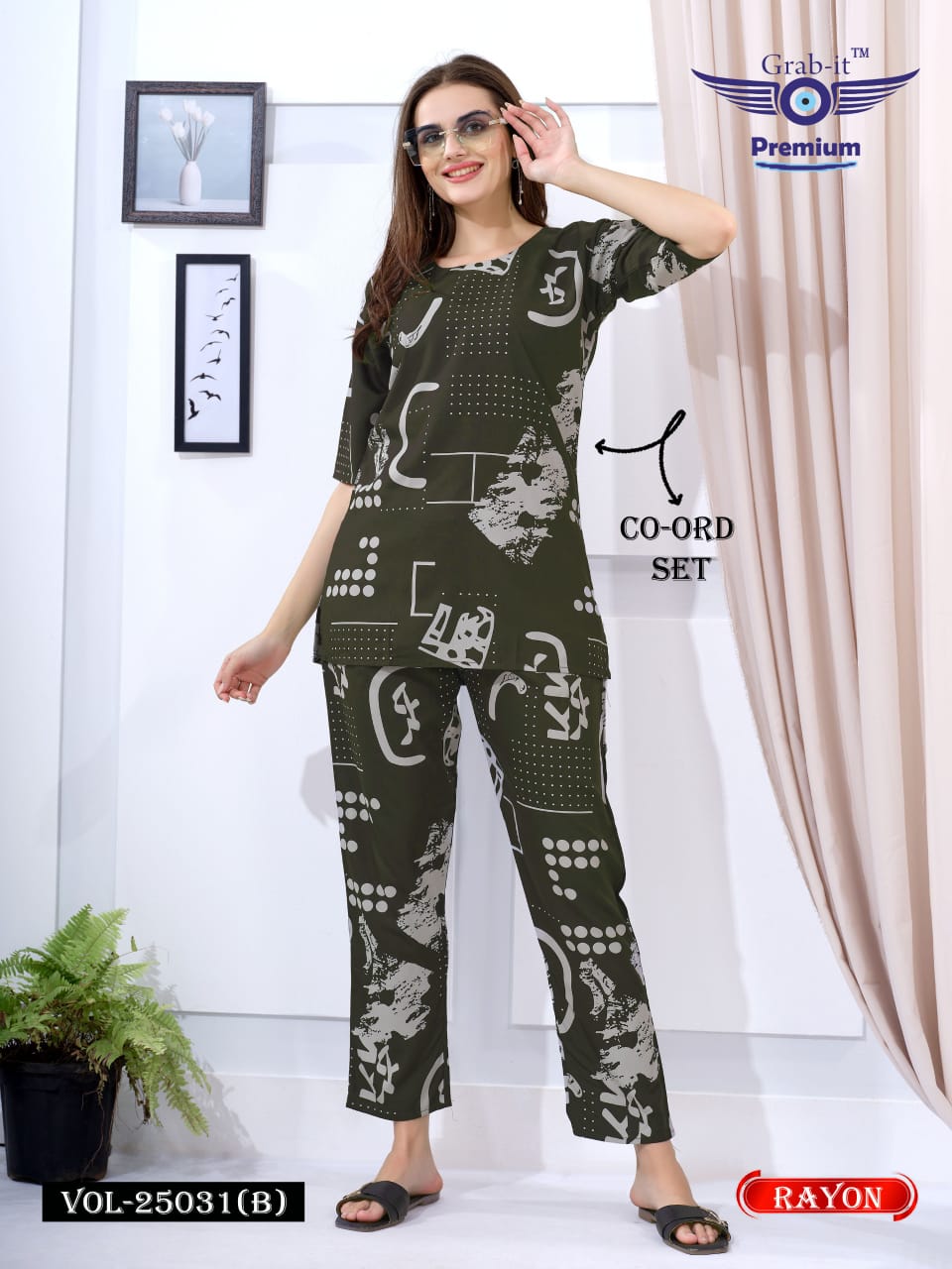 Vol 25031 B Grab It Rayon Co Ord Set Wholesaler Ahmedabad