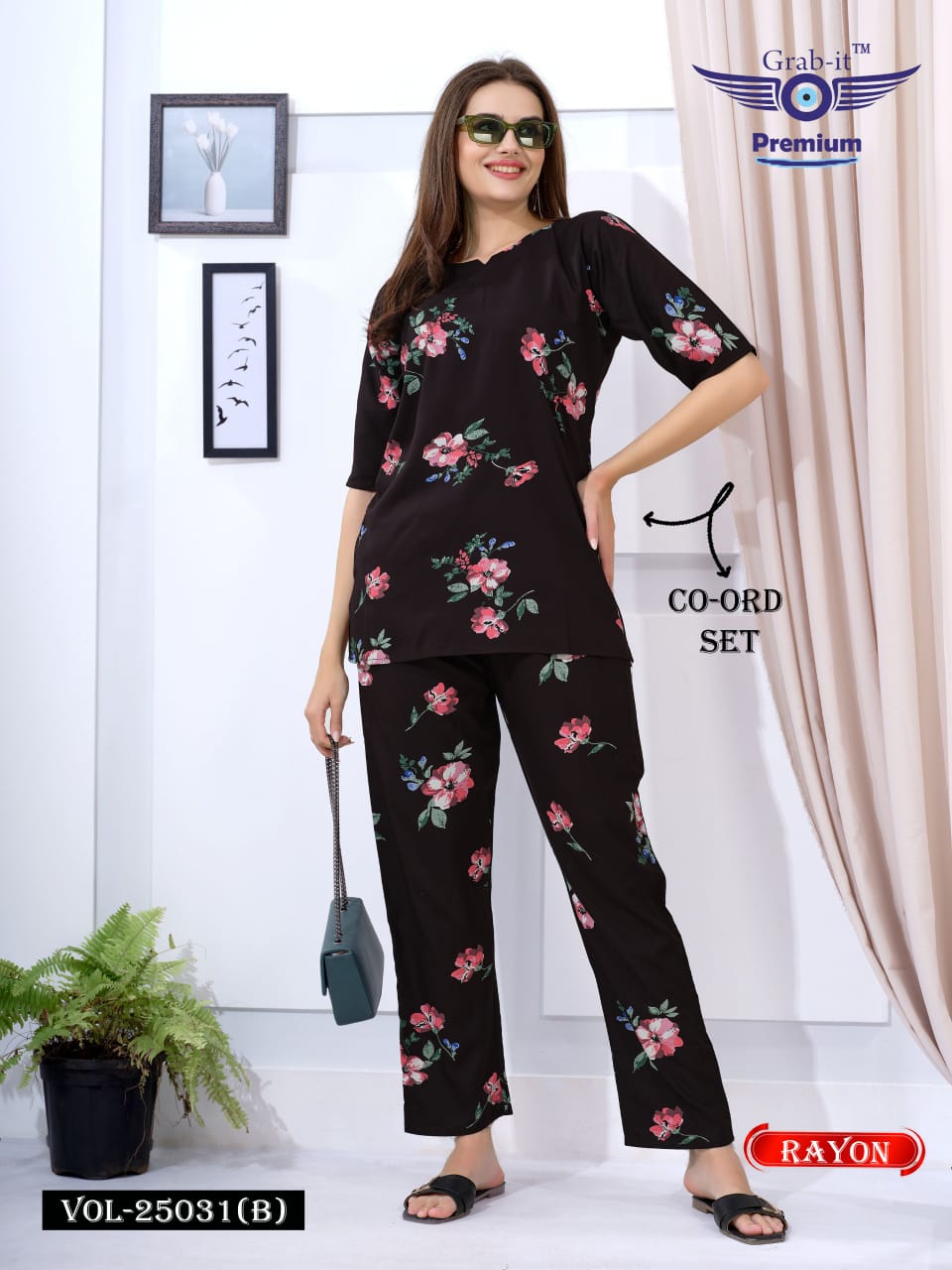 Vol 25031 B Grab It Rayon Co Ord Set Wholesaler Ahmedabad