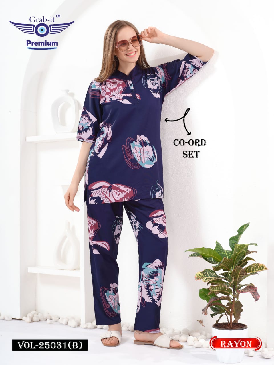 Vol 25031 B Grab It Rayon Co Ord Set Wholesaler Ahmedabad