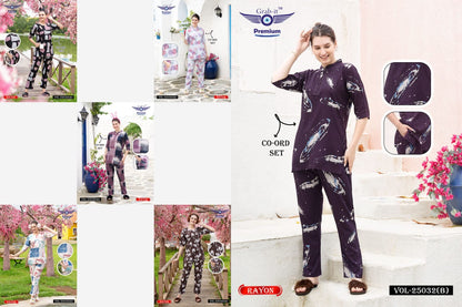 Vol 25032-B Grab It Rayon Co Ord Set Supplier Ahmedabad