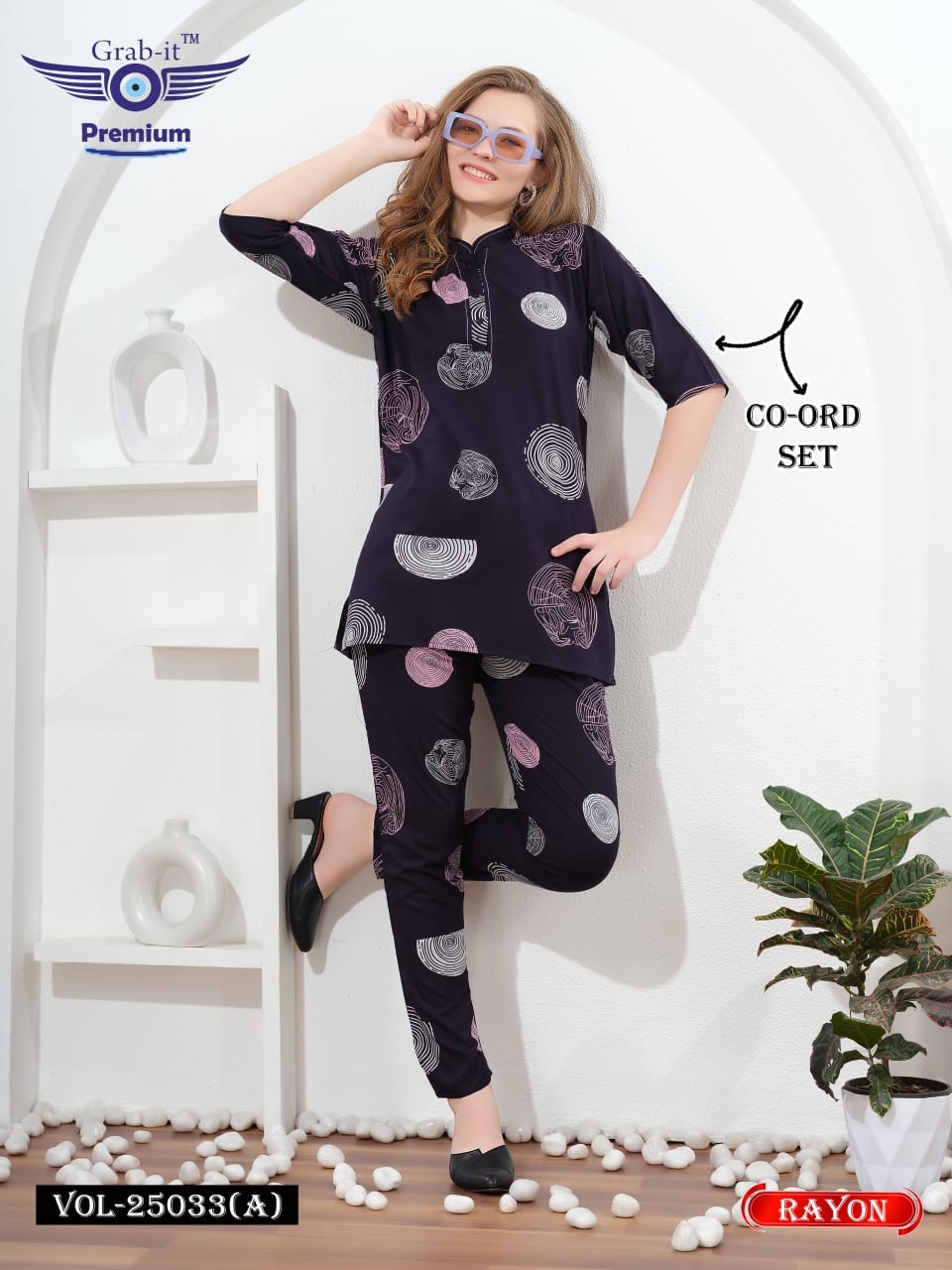 Vol 25033 A Grab It Rayon Co Ord Set Manufacturer