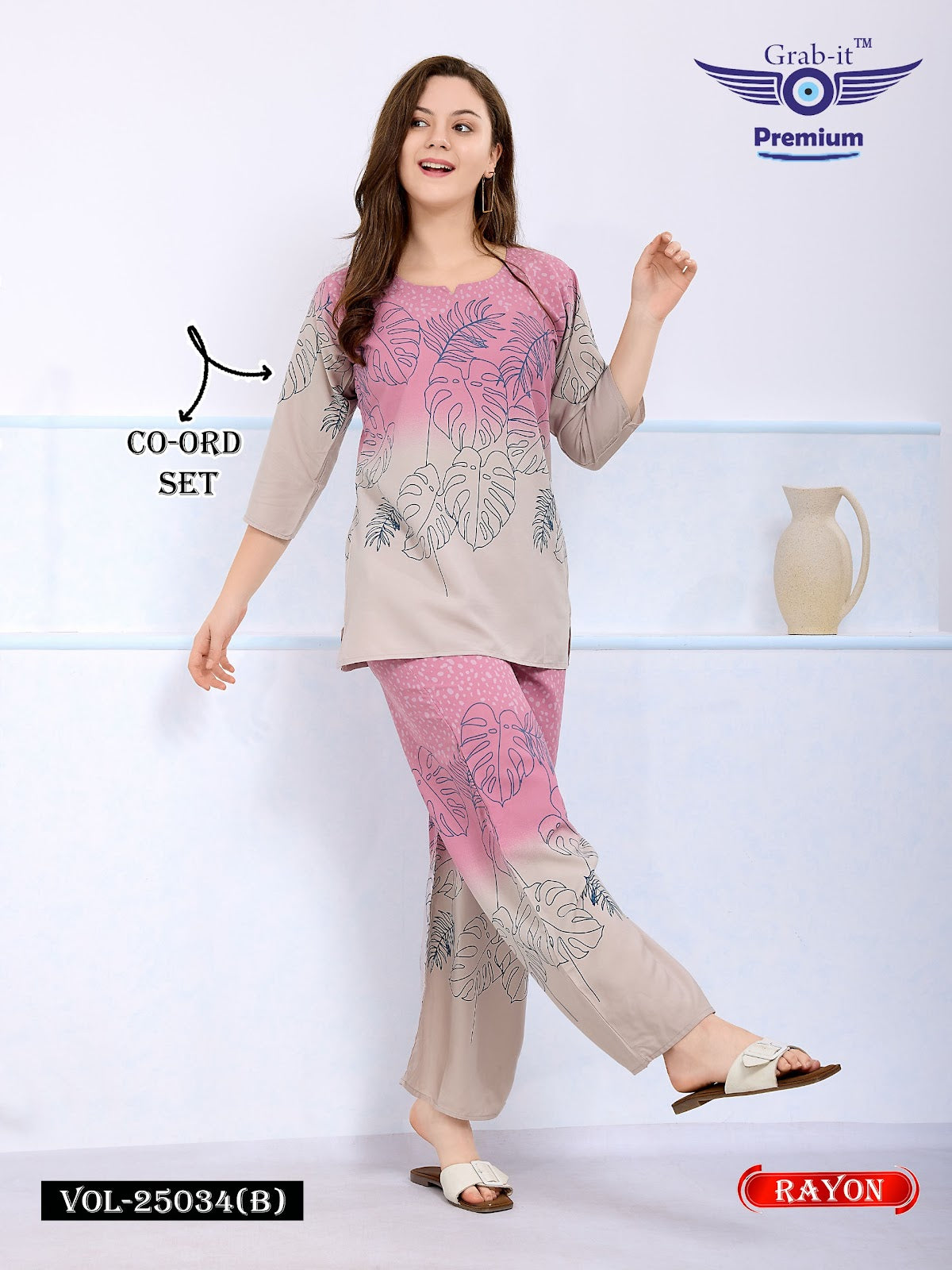 Vol 25034 B Grab It Rayon Co Ord Set Manufacturer